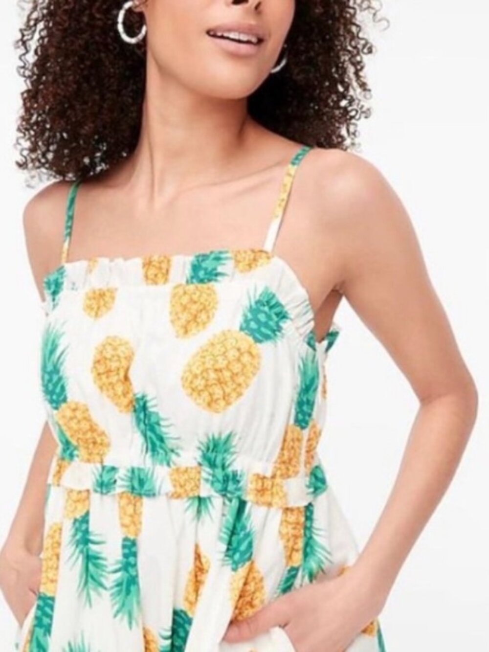 J. Crew Factory Pineapple midi dress